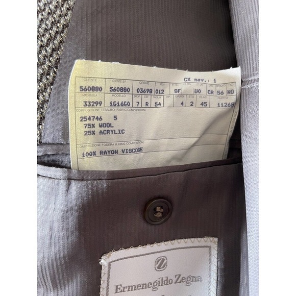 Ermenegildo Zegna "Soft" Luxury Blazer Wool Blend 54R (IT) 44R (US) - Picture 6 of 6